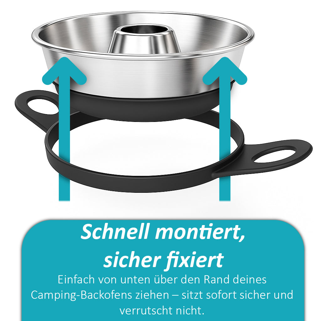 AUF LAGER UND SOFORT LIEFERBAR Silikon Haltegriff  kompatibel mit Omnia, Enders Vamo, Crivit - Griff, Griffe - für Camping Backofen – Zubehör - hitzebeständig & spülmaschinenfest