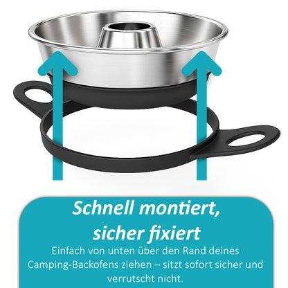 AUF LAGER UND SOFORT LIEFERBAR Silikon Haltegriff  kompatibel mit Omnia, Enders Vamo, Crivit - Griff, Griffe - für Camping Backofen – Zubehör - hitzebeständig & spülmaschinenfest