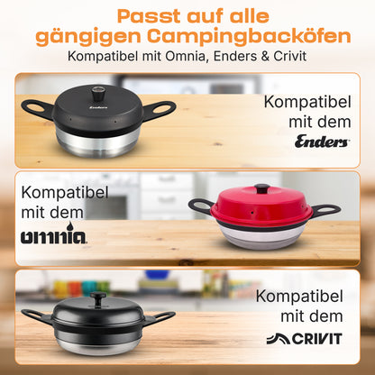 AUF LAGER UND SOFORT LIEFERBAR Silikon Haltegriff  kompatibel mit Omnia, Enders Vamo, Crivit - Griff, Griffe - für Camping Backofen – Zubehör - hitzebeständig & spülmaschinenfest