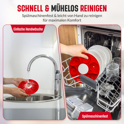 Gugelhupf Einsatz 6 Mulden kompatibel mit Omnia Campingbackofen – lebensmittelecht & hitzebeständig bis 260 °C – Zubehör für Mini Gugelhupfe